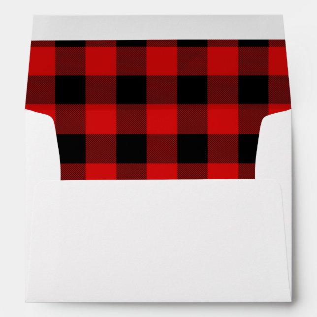 Red Buffalo Plaid Envelope (Back (Bottom))