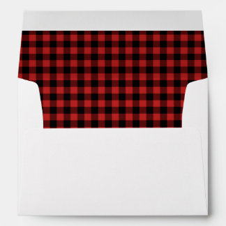 Red Buffalo Plaid Envelopes