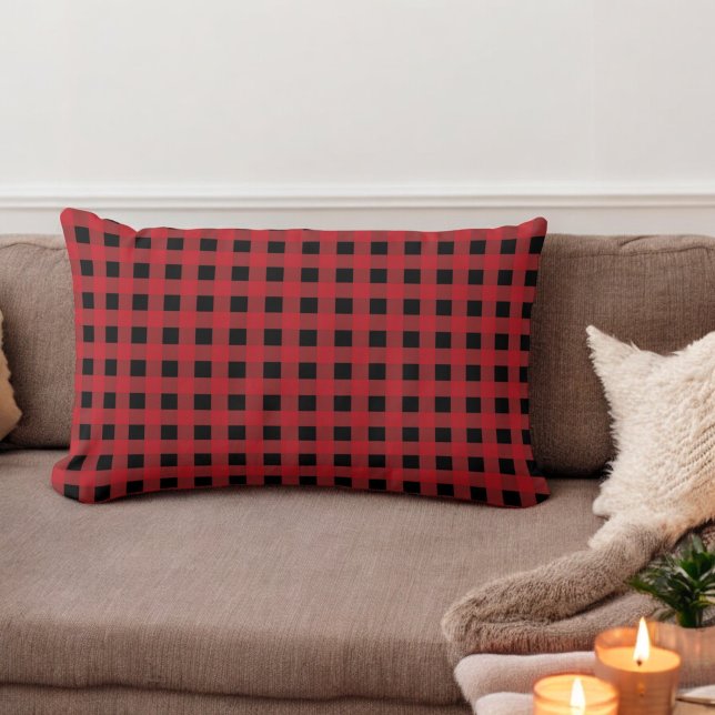 Red Buffalo Plaid Holiday Pillow (Creator Uploaded)