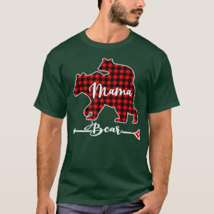 Red Buffalo Plaid Mama Bear Shirt Mother's Day Fun