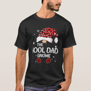 Red Buffalo Plaid Matching The Cool Dad Gnome T-Shirt