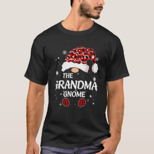 Red Buffalo Plaid Matching The Grandma Gnome T-Shirt