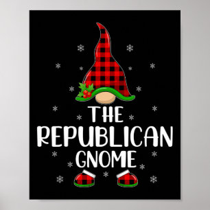 Red Buffalo Plaid Matching The Republican Gnome Ch Poster