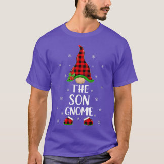 Red Buffalo Plaid Matching The Son Gnome Christmas T-Shirt