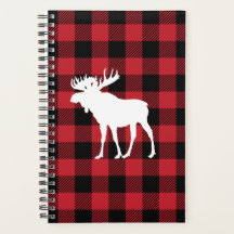 Red Buffalo Plaid Moose