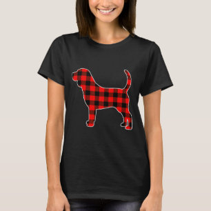 Red Buffalo Plaid Pajama Beagle Christmas Dog Love T-Shirt