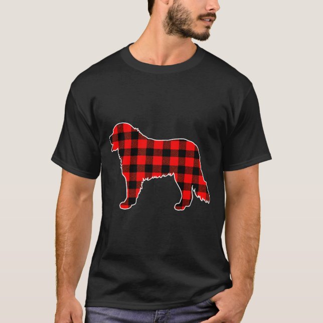 Red Buffalo Plaid Pajama Bernese Mountain Christma T-Shirt (Front)