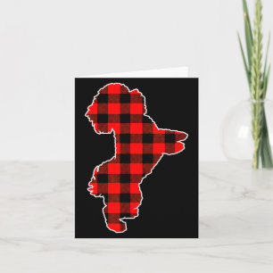 Red Buffalo Plaid Pajama Westie Christmas Dog Love Card