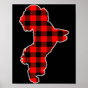 Red Buffalo Plaid Pajama Westie Christmas Dog Love Poster