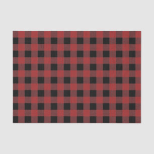 Red Buffalo Plaid Pattern Christmas Gift Tissue Paper