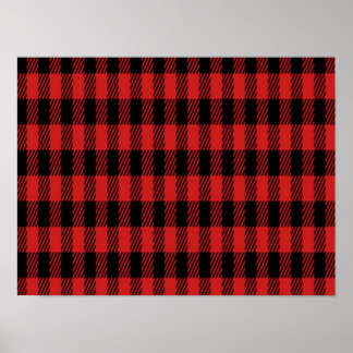 Red Buffalo Plaid Pattern Poster