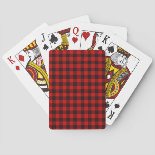 Red Buffalo Plaid Playing Cards