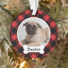 Red Buffalo Plaid Puppy Dog Photo