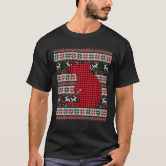 Red Buffalo Plaid Rat Lovers Ugly Xmas Family Matc T-Shirt