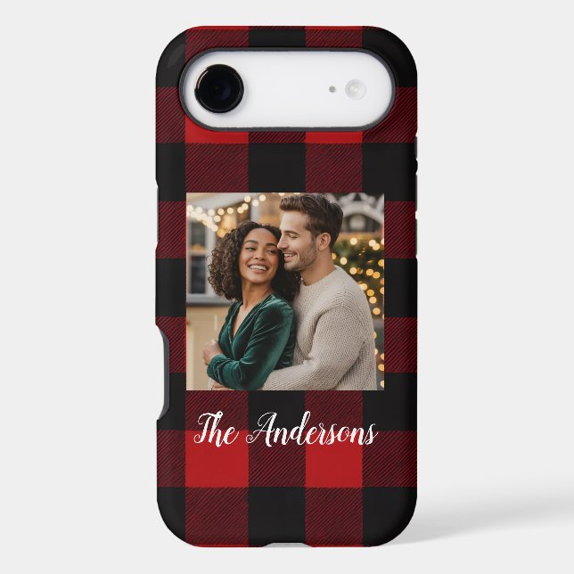 Red Buffalo Plaid & Reindeer | Personal Name  (Back)