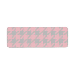 Red Buffalo Plaid Return Address Label