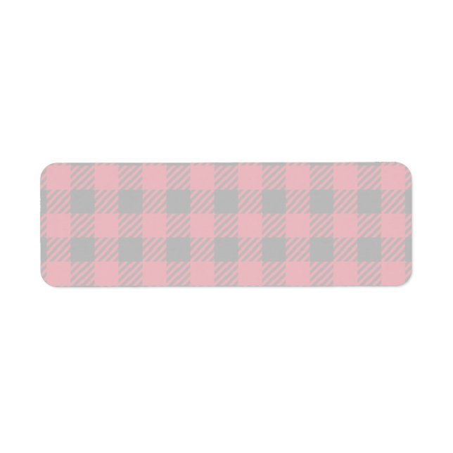 Red Buffalo Plaid Return Address Label (Front)
