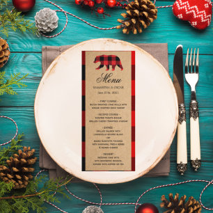 Red Buffalo Plaid Vintage Craft Menu