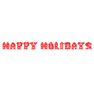 Red Building Font Business Holiday Card