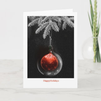 red bulb holiday card