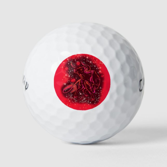 Red Bull Golf Balls Running In Starry Night (Front)