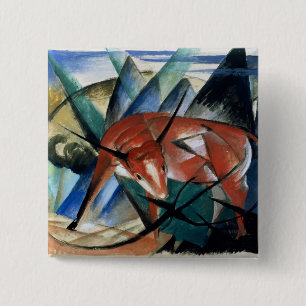 Red Bull (gouache on paper) 15 Cm Square Badge