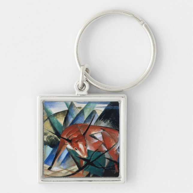 Red Bull (gouache on paper) Key Ring (Front)