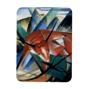 Red Bull (gouache on paper) Magnet