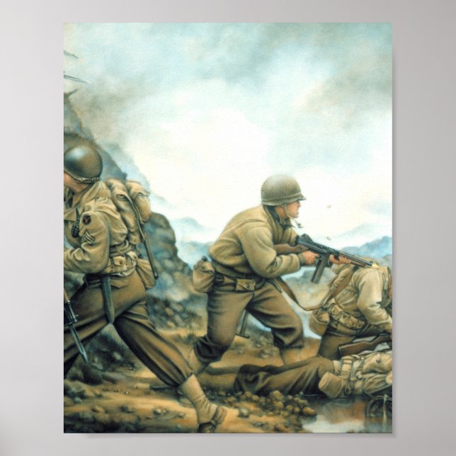 Red Bull In The Winter Line By Donna Neary Poster (Front)