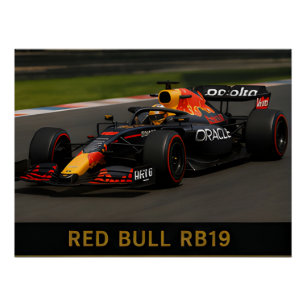 Red Bull RB19 Formula 1 Racing Car Motorsport Poster