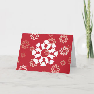 Red Bull snowflake-design greeting card