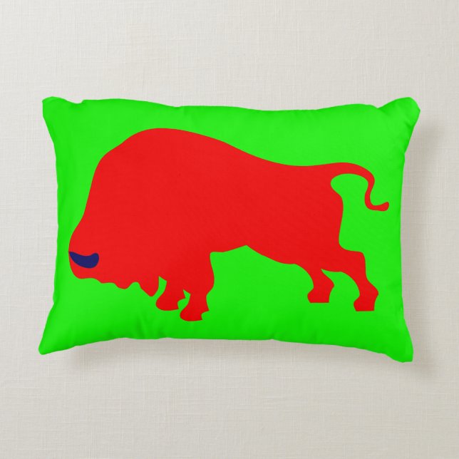 Red Bull Throw Pillow (Back)