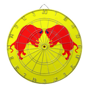 Red Bulls Metal Cage Dartboard,Yellow Dartboard