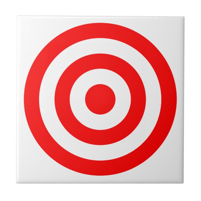 Red Bullseye Target Tile (Front)