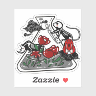 Red Bunny and Skeletal Alchemy Jar