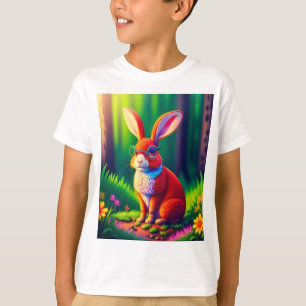 Red Bunny Sitting on the Grass T-Shirt