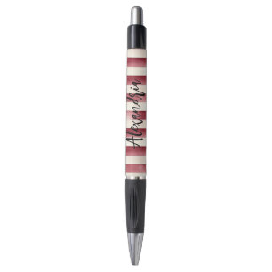Red Burgundy Cream Stripes Christmas