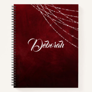 Red Burgundy Glimmer Notebook