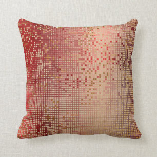 Red Burgundy Gold Vip Shiny Cyber Numeric IT Cushion
