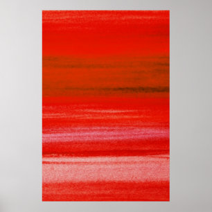 Red Burgundy Pink Watercolor Abstract Background Poster