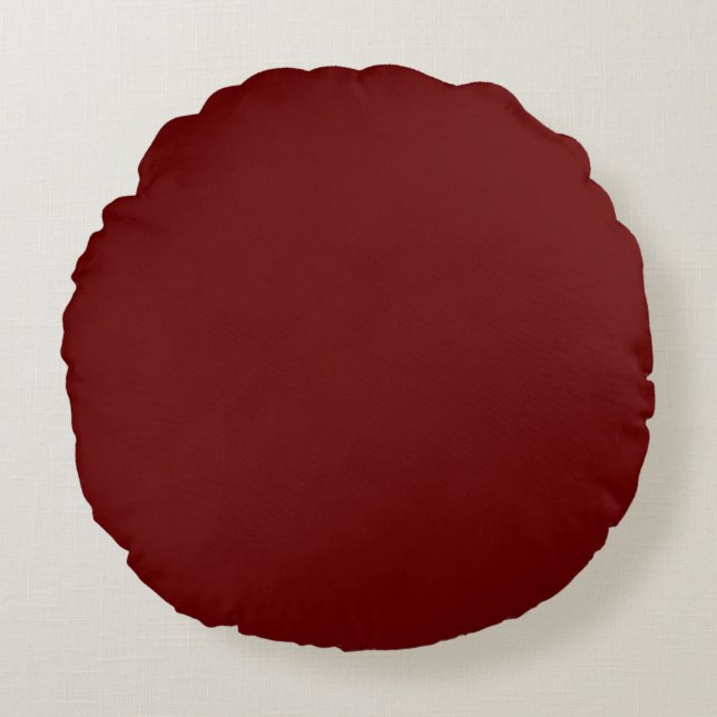 Red burgundy plain solid colour pillow (Front)