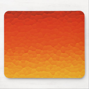 Red Burnt Orange to Gold Ombre Crackle Pattern Mouse Pad