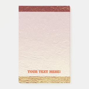 Red burnt terracotta gradient aluminium grunge post-it notes