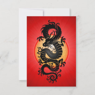 Red Burst Chinese Dragon