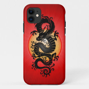 Red Burst Chinese Dragon iPhone 11 Case