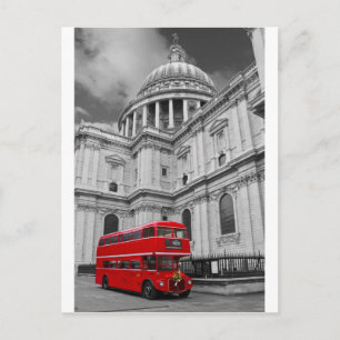 Red Bus and St Pauls Uni(multiple images selected) Postcard