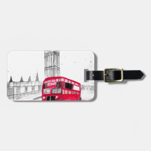 Red bus London Luggage Tag