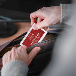 Red Business Brand on Business Card Case<br><div class="desc">Red business brand on customisable business card case. Customise it by uploading your business logo and typing the name, address, phone number, e-mail and website or social media page of your business. Customise it to advertise your business or to promote your brand name to customers or clients. Customisable office supply...</div>