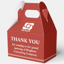 Red Business Logo Company Grand Opening