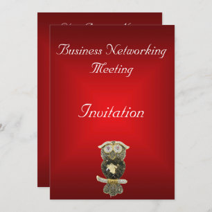 Red Business Meeting Invitation Change Logo